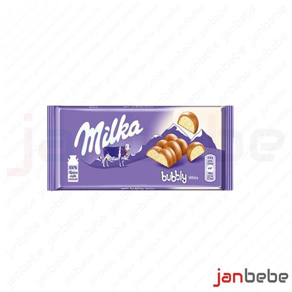 شکلات سفید مدل حبابی ۹۵ گرمی میلکا Milka Bubbly